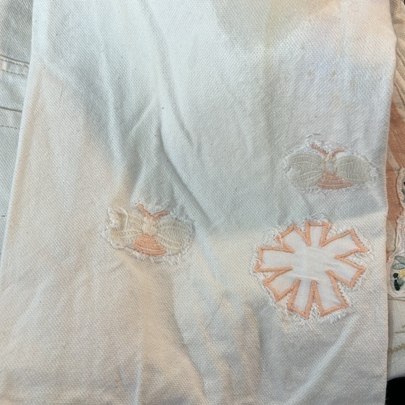 EUC We The Free • Love Alive Boyfriend Jeans Floral embroidered Painter Pant 27 - Picture 11 of 13